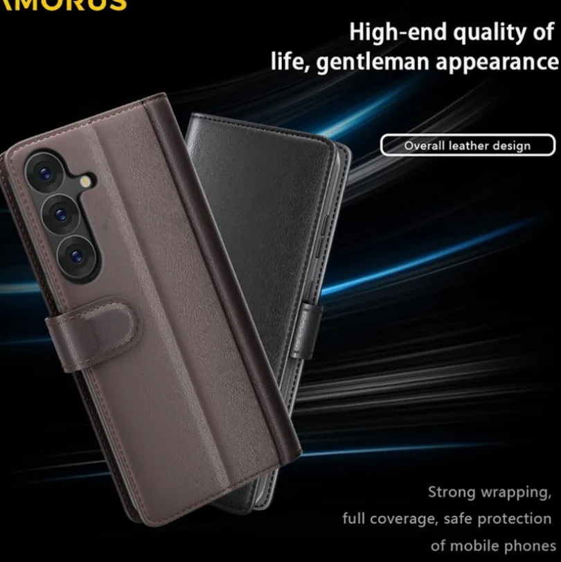 Amorus Samsung Galaxy S26 Luxe Lederen Bookcase