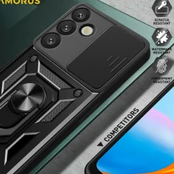 Amorus Samsung Galaxy S26 Shield Case met Camera-schuif