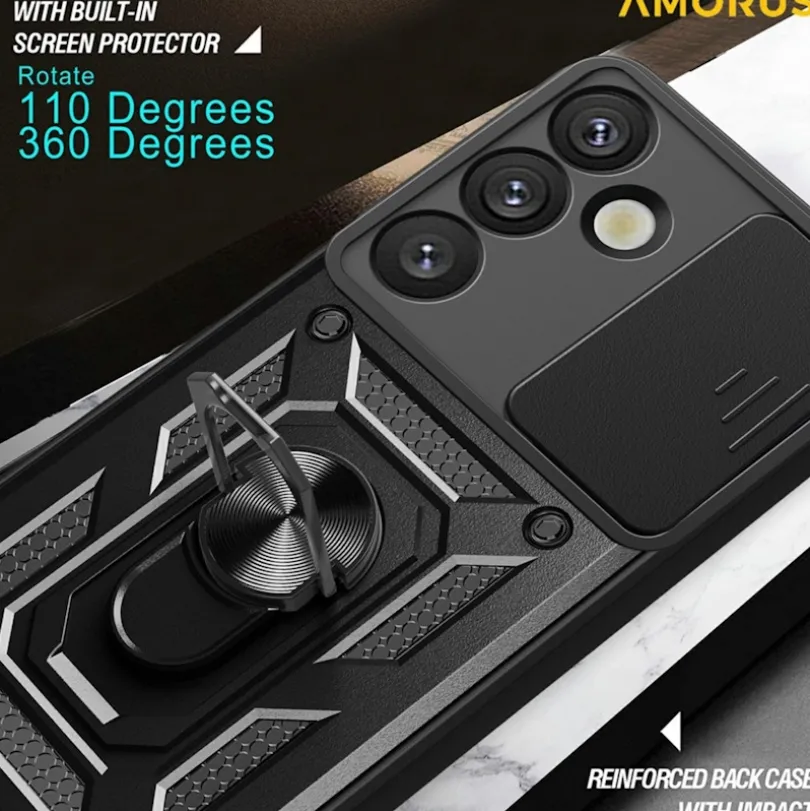 Amorus Samsung Galaxy S26 Shield Case met Camera-schuif