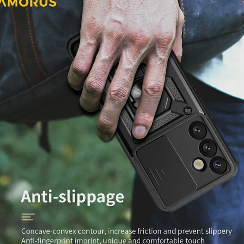 Amorus Samsung Galaxy S26 Shield Case met Camera-schuif