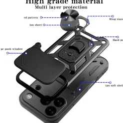 CaseBody Apple iPhone 17 Pro Shield Case met Camera-schuif