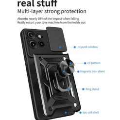 CaseBody Motorola Edge 50 Neo 5G Shield Case met Camera-schuif