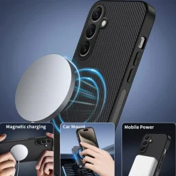 CaseBody Samsung Galaxy A57 Carbon Fiber Magnetic Hoesje