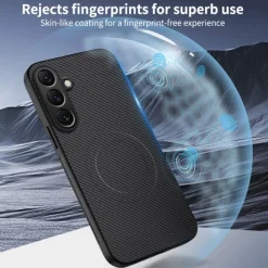 CaseBody Samsung Galaxy A57 Carbon Fiber Magnetic Hoesje