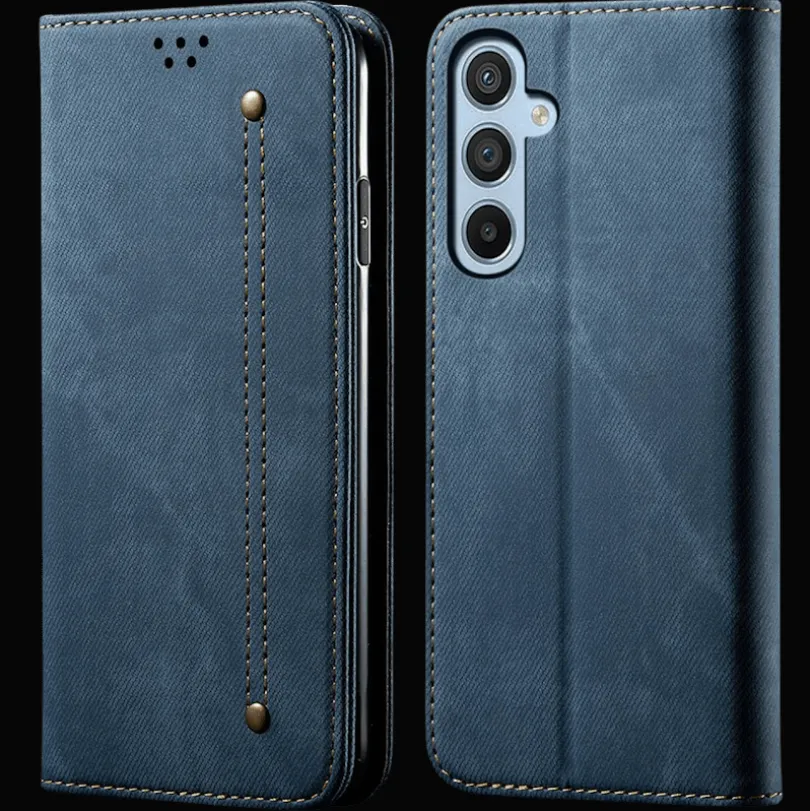 CaseBody Samsung Galaxy A55 5G Denim Bookcase