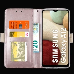 CaseBody Samsung Galaxy A12 Lace Zipper Portemonnee Hoesje