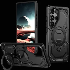 CaseBody Samsung Galaxy S26 Ultra Magnetic Kickstand Ring Hoesje