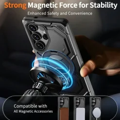 CaseBody Samsung Galaxy S26 Ultra Magnetic Kickstand Ring Hoesje