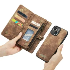 Caseme iPhone 14 Plus Vintage Portemonnee Hoesje