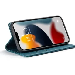 Caseme iPhone 13 Pro Max Retro Portemonnee Hoesje Blauw