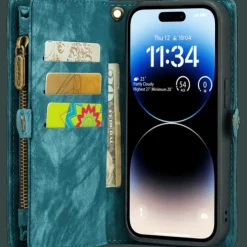 Caseme iPhone 14 Pro Max Vintage Portemonnee Hoesje