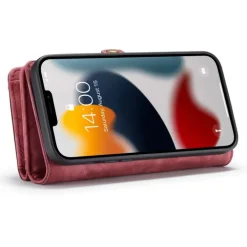 Caseme iPhone 13 Pro Portemonnee Hoesje Alles-in-één Rood