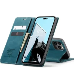 Caseme iPhone 14 Pro Retro Portemonnee Hoesje