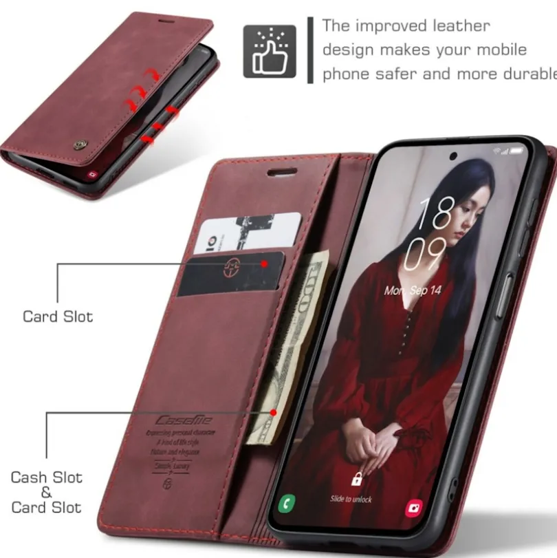 Caseme Samsung A55 Business Bookcase Hoesje