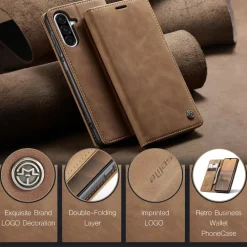 Caseme Samsung Galaxy A57 Business Bookcase Hoesje