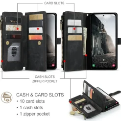 Caseme Samsung Galaxy A57 Vintage Wallet Hoesje