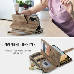 Caseme Samsung Galaxy A57 Vintage Wallet Hoesje