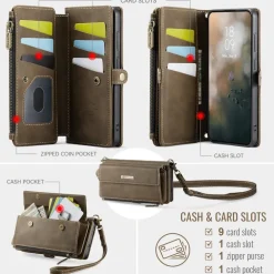 Caseme Samsung Galaxy S26 Ultra Luxe Alles-in-één Portemonnee Hoesje