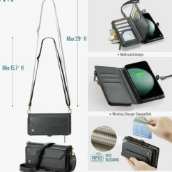 Caseme Samsung S23 FE Clutch Wallet met Koord