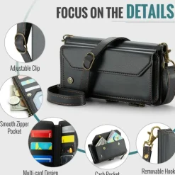 Caseme Samsung S23 FE Clutch Wallet met Koord
