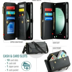 Caseme Samsung S23 FE Clutch Wallet met Koord