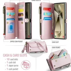 Caseme Samsung S24 Ultra Clutch Wallet met Koord