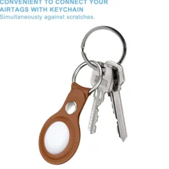 Comfycase AirTag Lederen Sleutelhanger