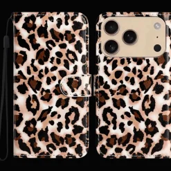 Comfycase Apple iPhone 17 Pro Bookcase Luipaardprint