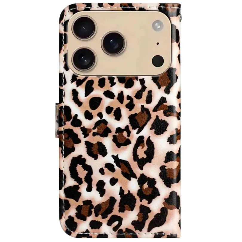 Comfycase Apple iPhone 17 Pro Bookcase Luipaardprint