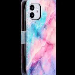 Comfycase iPhone 12 Mini Marmer Bookcase Hoesje