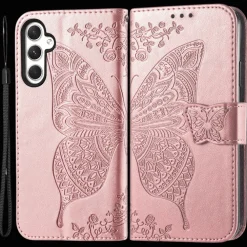 Comfycase Samsung A55 Butterfly Gravure Book Hoesje