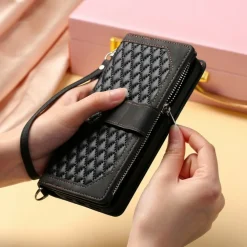 Comfycase Samsung Galaxy A35 Zipper Wallet Hoesje met Draagkoord
