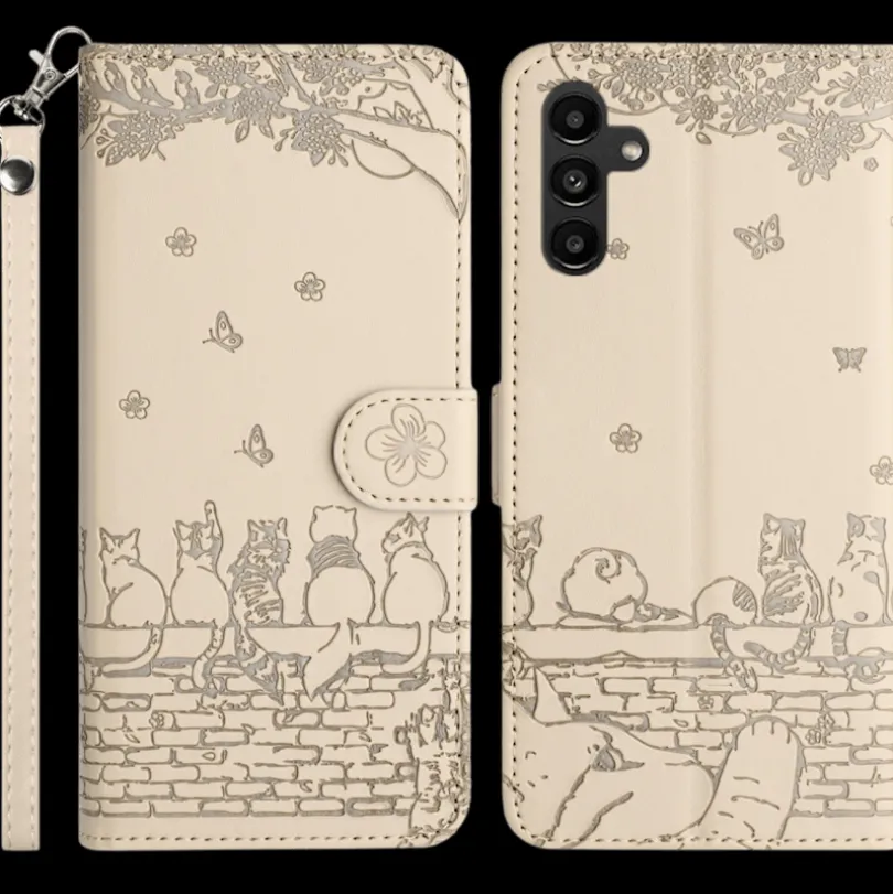 Comfycase Samsung S23 FE Bookcase Hoesje Katten