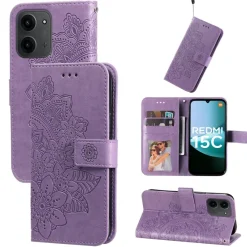 Comfycase Xiaomi Redmi 15C/POCO C85 Floral Bookcase Hoesje
