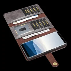 DG.MING Samsung Galaxy S10 Plus Lederen 2-in-1 Portemonnee en Hoesje