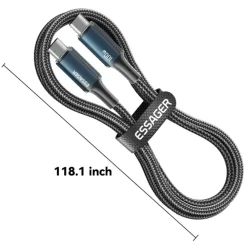 Essager 100W Gewoven USB-C naar USB-C Super Speed Cable