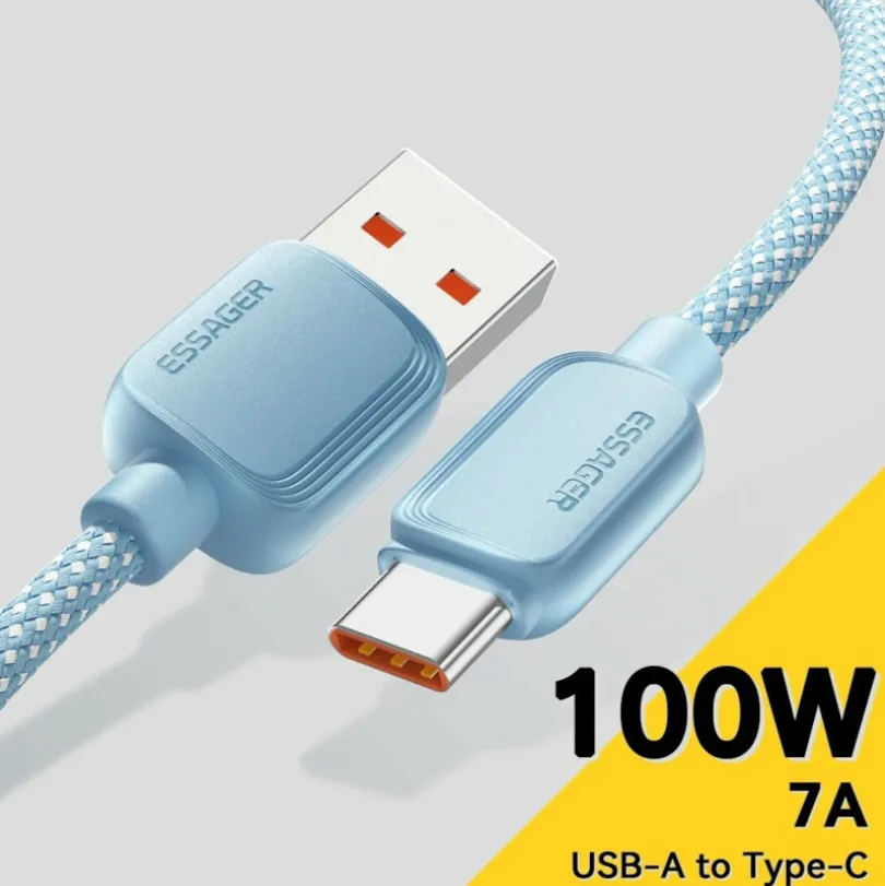 Essager 100W(!) Smartphone en Laptop Data + Oplaadkabel USB-A naar USB-C