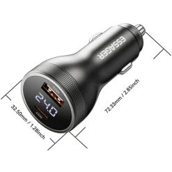 Essager 100W USB-A + USB-C Snellader met Display