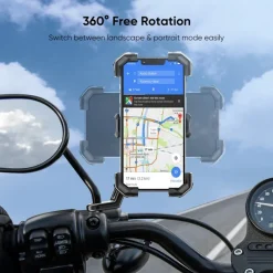 Joyroom Telefoonhouder Motor / Elektrische Fiets Spiegelbevestiging
