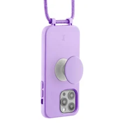 Just Elegance iPhone 14 Pro Max Siliconen Popsocket Hoesje Met Draagkoord