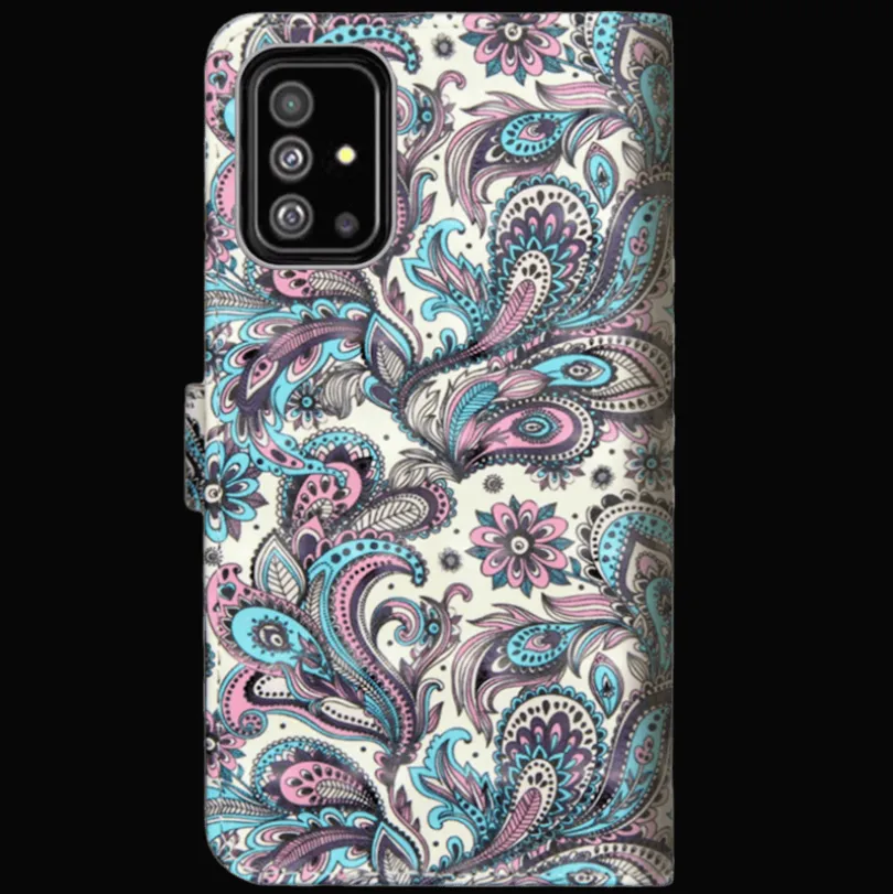 Mocaa Samsung Galaxy A71 Shiny Bookcase Design