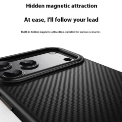 Mocaa Apple iPhone 17 Pro Max Slim Carbon Pantser MagSafe Case
