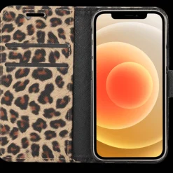 Mocaa iPhone 12 Mini Luipaardprint Bookcase Hoesje