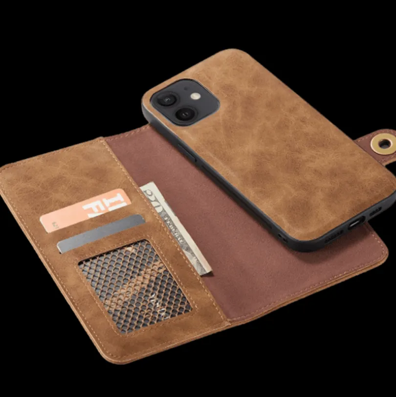 Mocaa iPhone 12 Mini Vintage 2-in-1 Wallet Hoesje