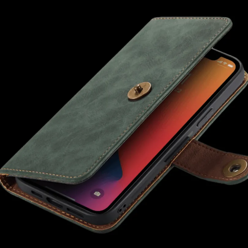 Mocaa iPhone 12 Mini Vintage 2-in-1 Wallet Hoesje