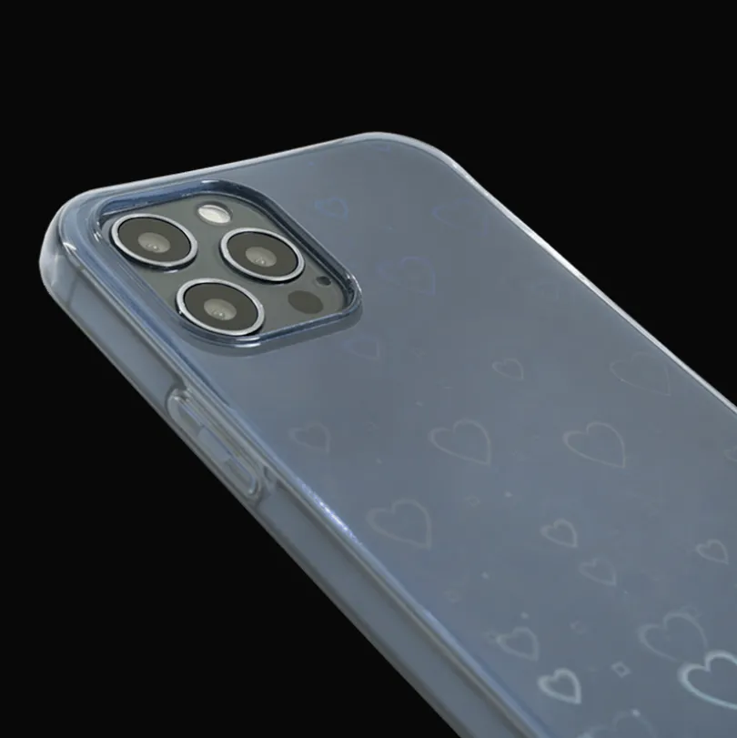 Mocaa iPhone 12 (Pro) 3D Effect Hartjes Hoesje