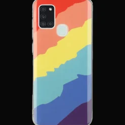 Mocaa Samsung Galaxy A21s Beschermhoesje Regenboog Design