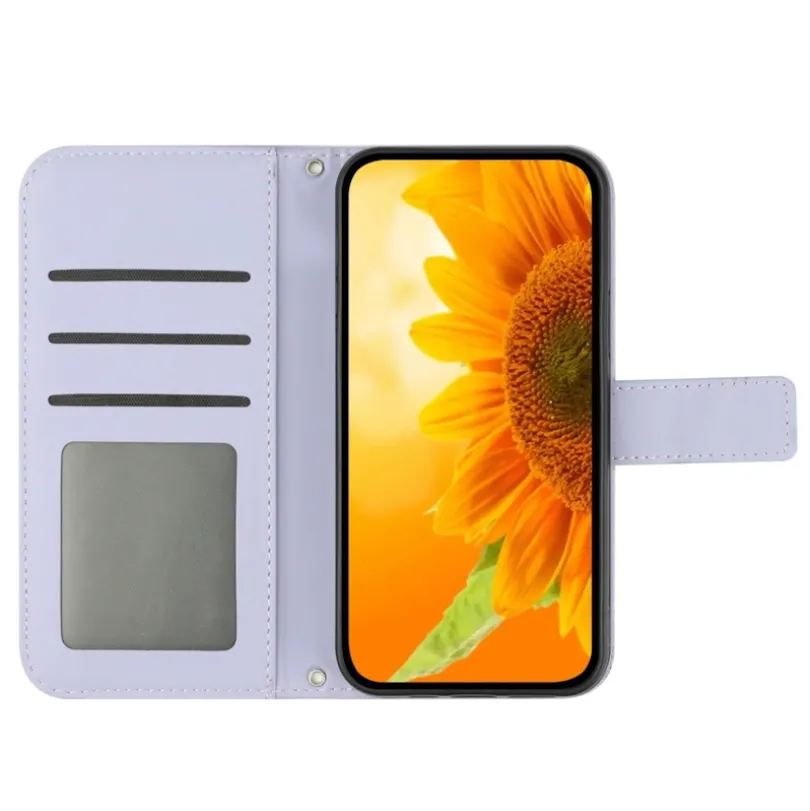 Mocaa Samsung Galaxy S25 FE Sunflower Bookcase met Koord