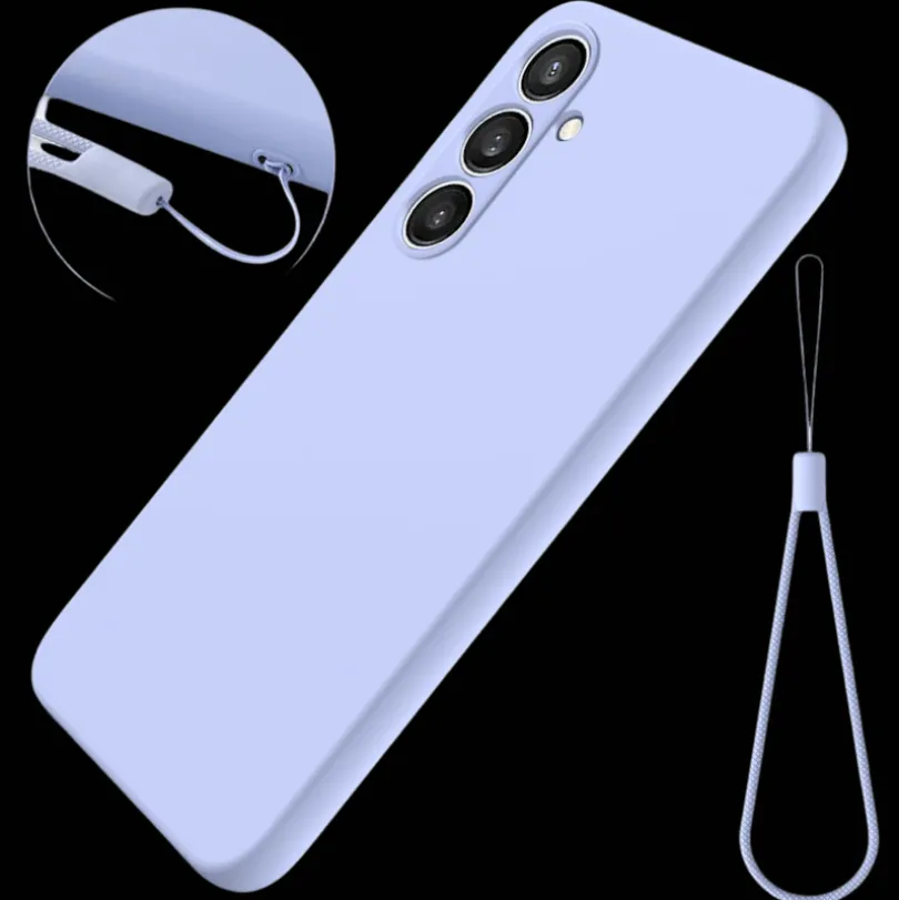 Mocaa Samsung Galaxy S24 FE Smooth Siliconen Hoesje Met Koord