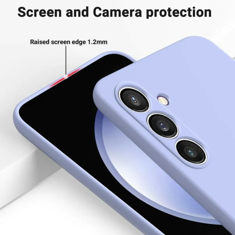 Mocaa Samsung Galaxy S24 FE Smooth Siliconen Hoesje Met Koord